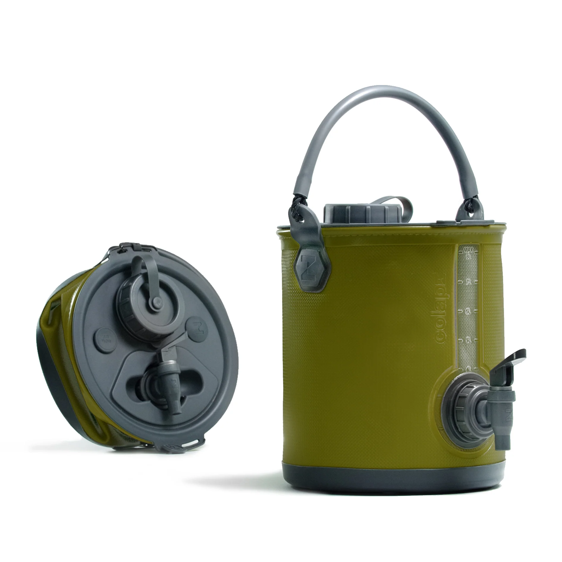 Collapsible 2-in-1 Water Carrier & Bucket with Handle and Tap - 8 Litres Capacity - Image 16