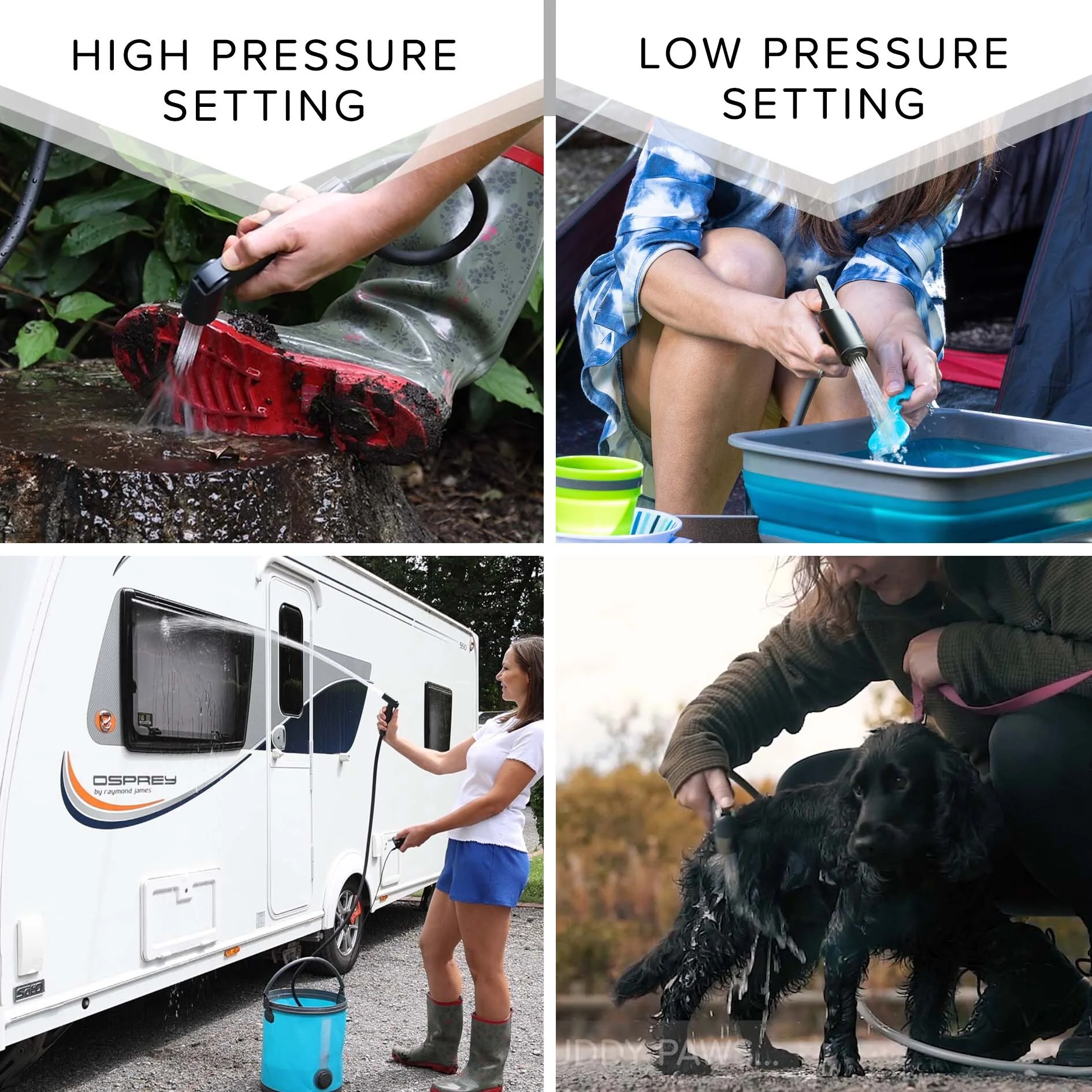 Premium USB Rechargeable Travel & Camping Shower (3in1) - Image 4